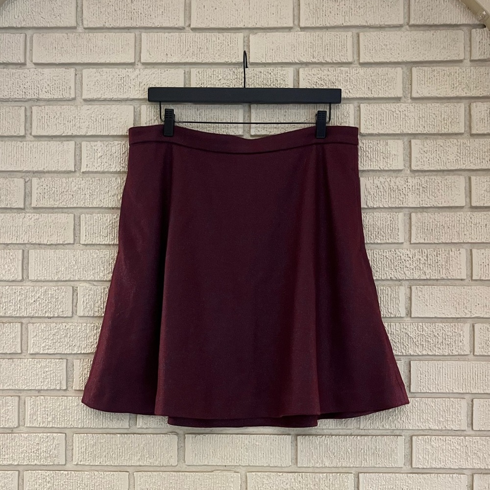 Banana Republic Deep Red Skater Skirt